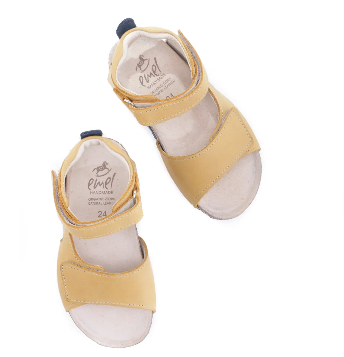 (2508-27/2509-27) Emel yellow velcro sandals