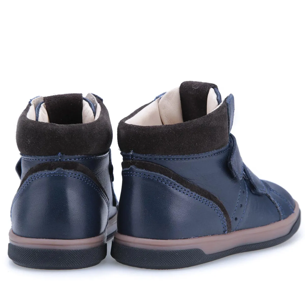 (2729A-4) Emel Blue Velcro Trainers