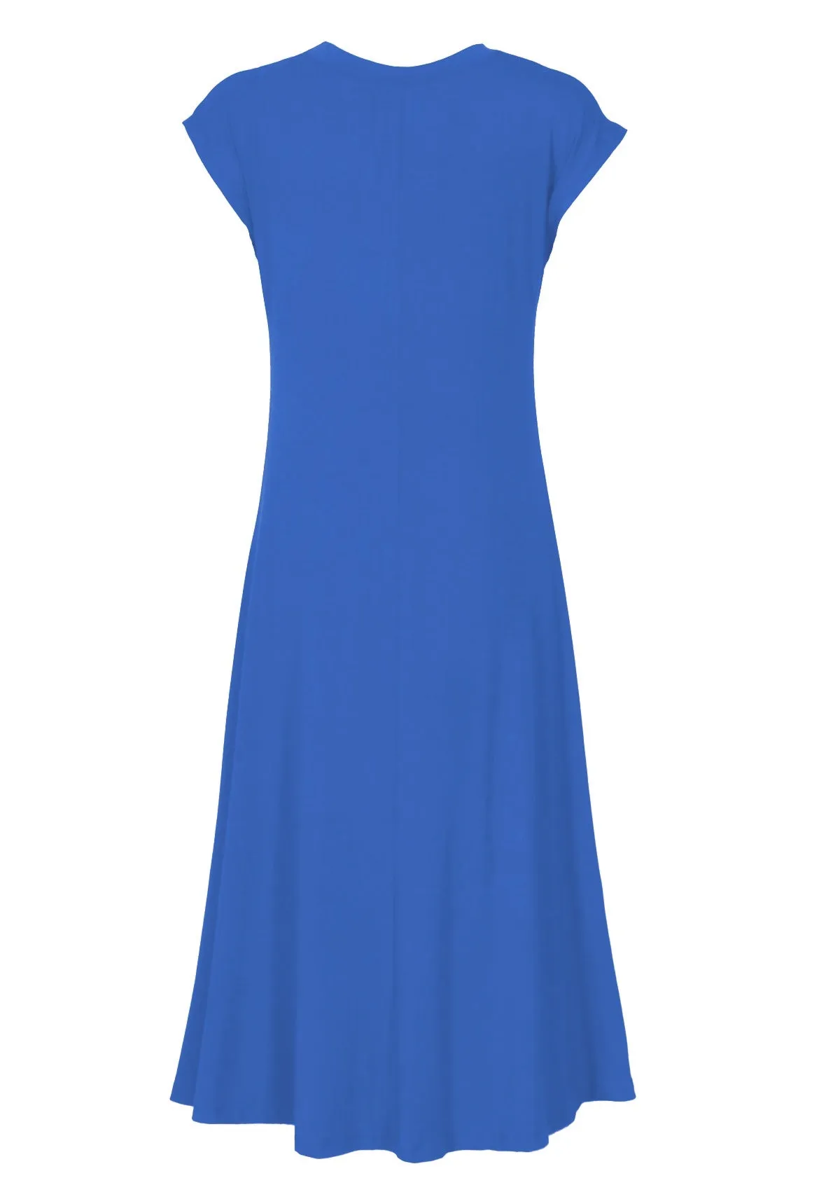 A-line Stretch Rayon Dress Electric Blue