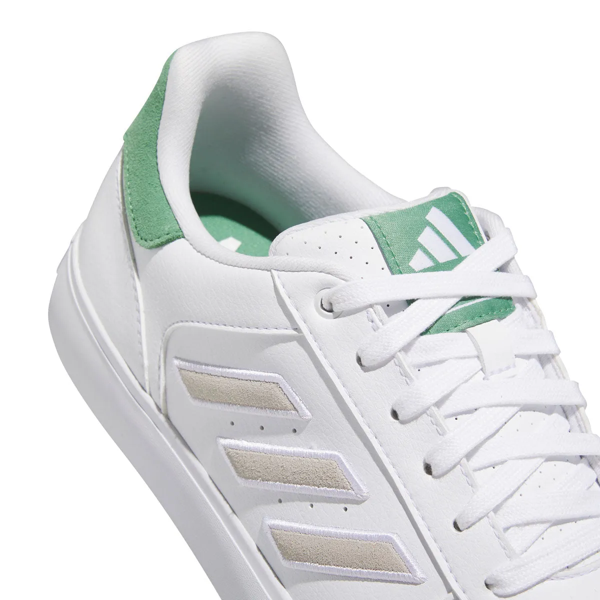 adidas Retrocross 24 Spikeless Golf Shoes - White/Preloved Green