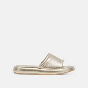 AISHA SANDALS GOLD METALLIC LEATHER