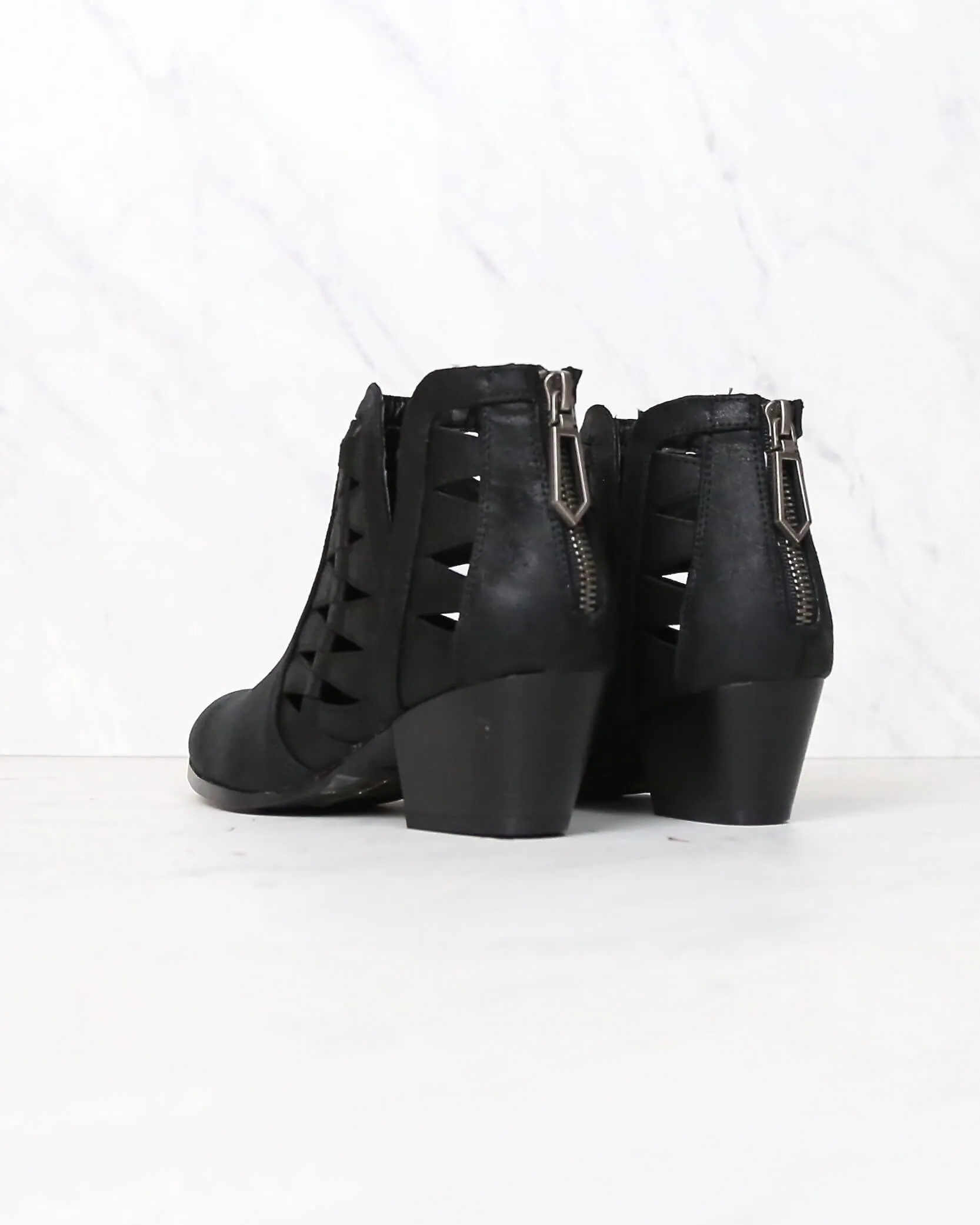 Alesso Chunky Stacked Heel Cut Out Bootie in More Colors