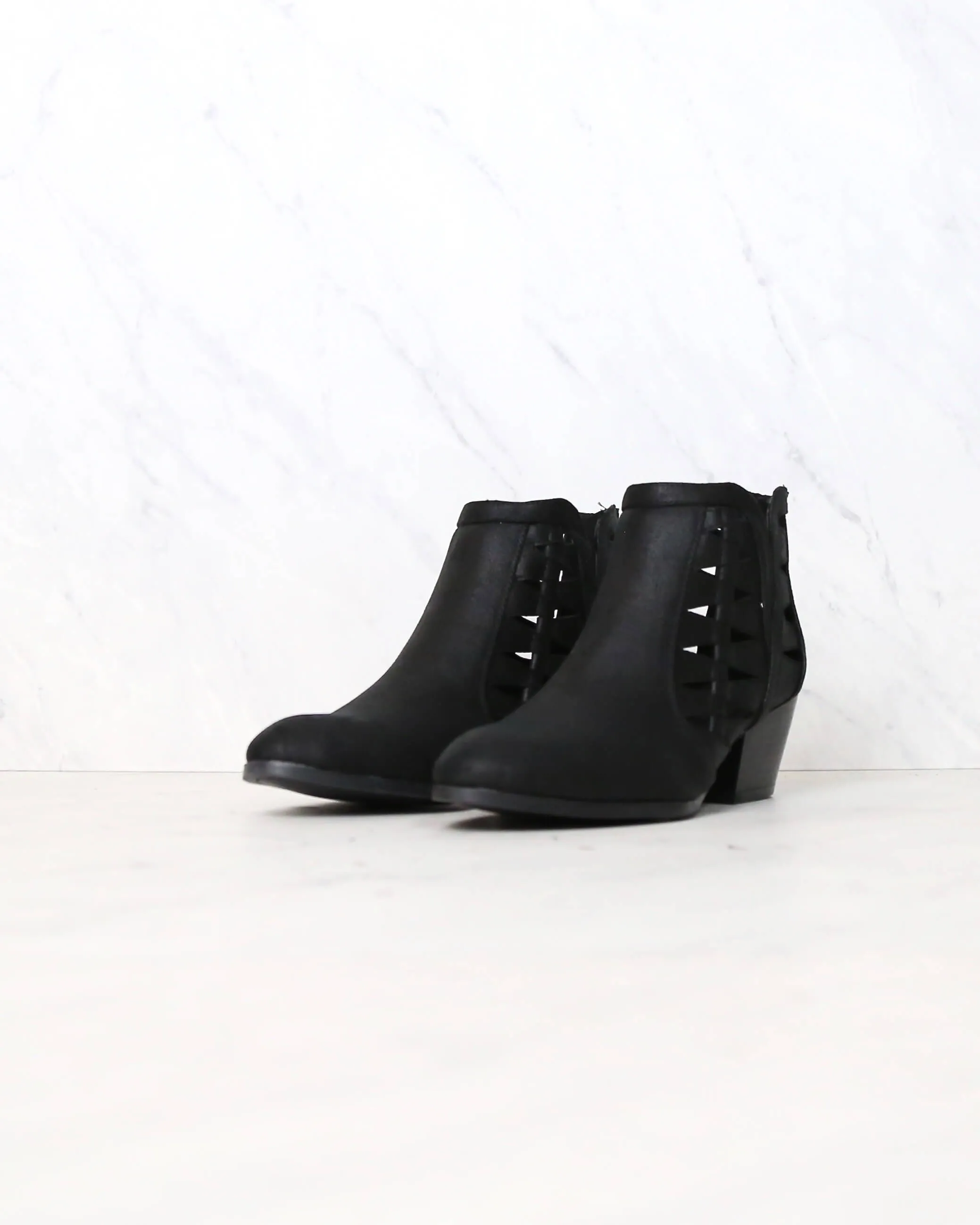 Alesso Chunky Stacked Heel Cut Out Bootie in More Colors