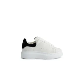 Alexander Mcqueen Kids Raised Sole White Black Suede Sneaker