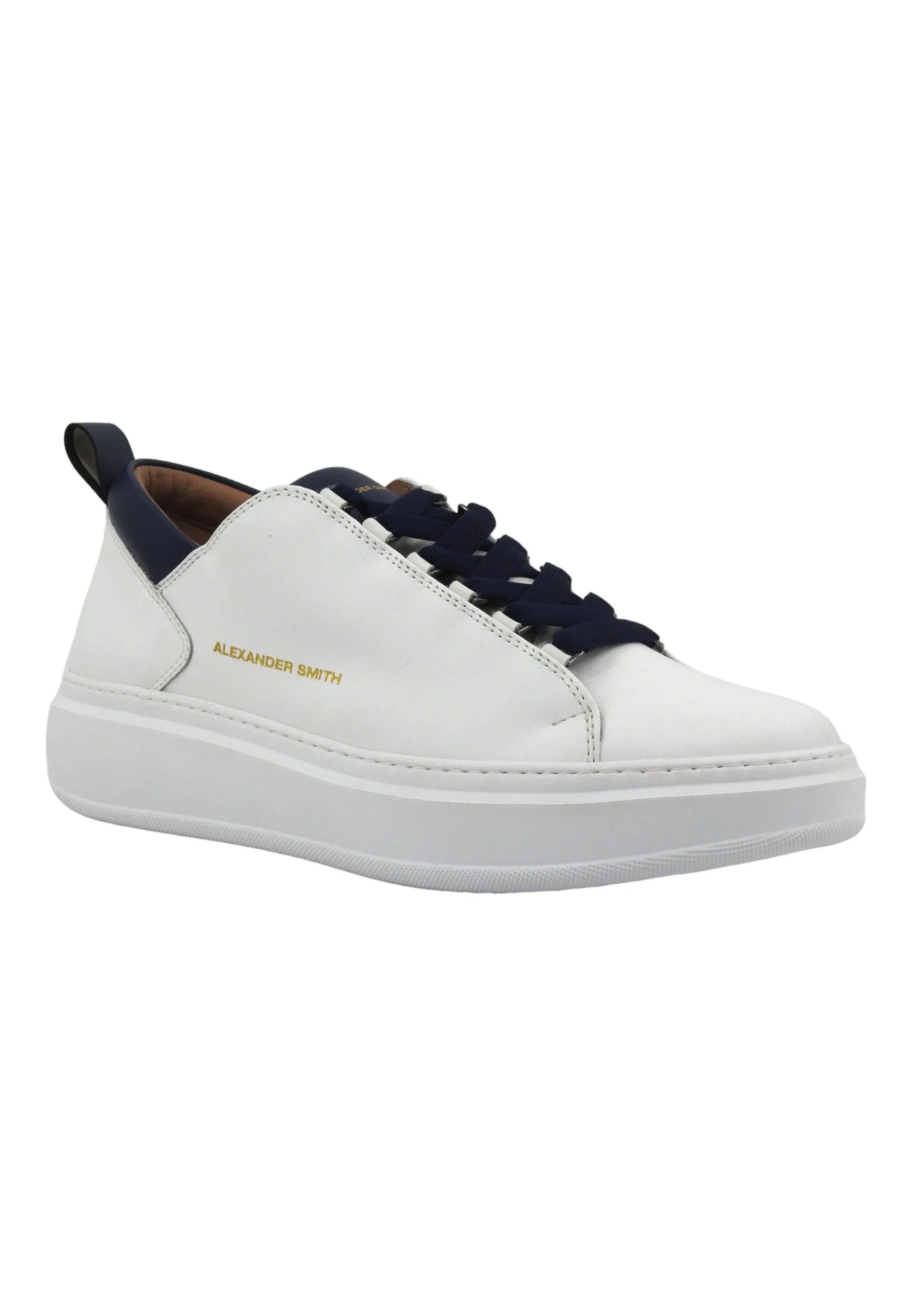 ALEXANDER SMITH Wembley Sneaker Uomo White Blue WYM2260