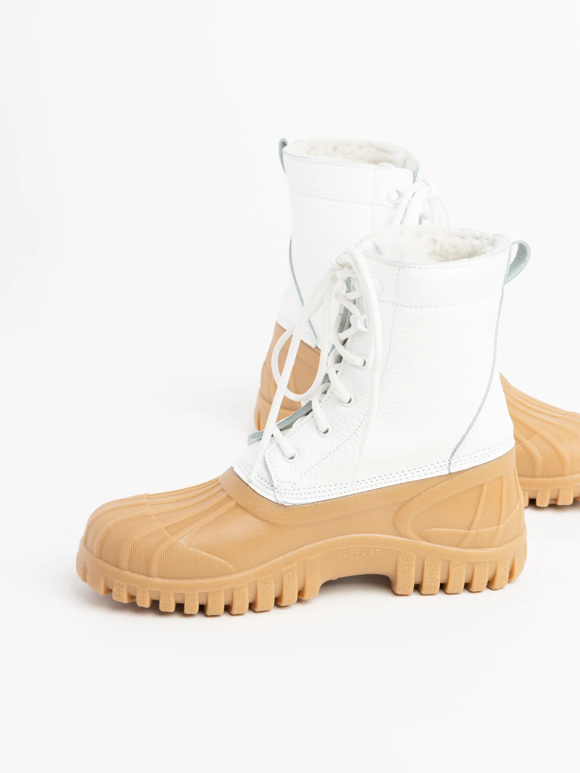 Anatra White Nappa Boots