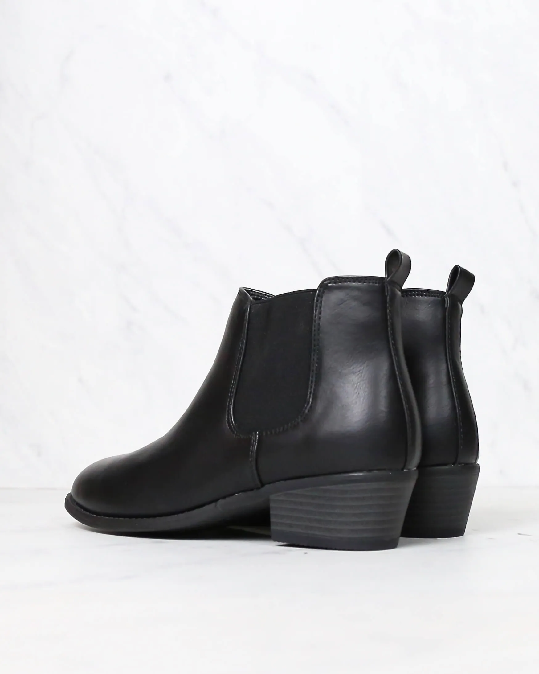 Ankle Chelsea Bootie in Black