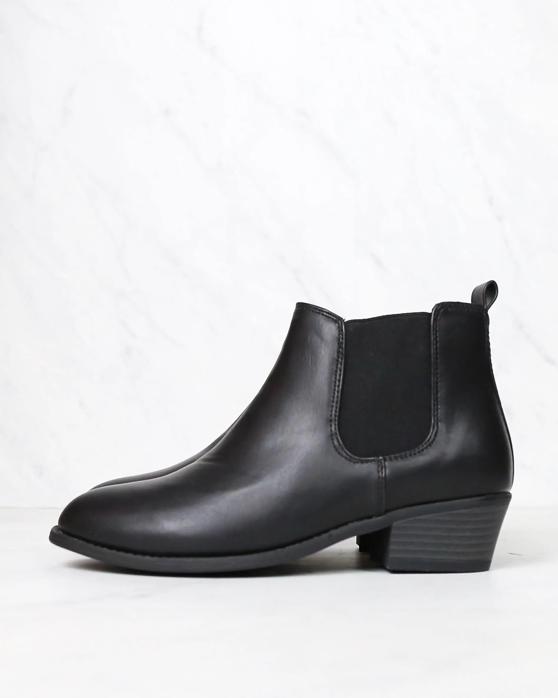 Ankle Chelsea Bootie in Black