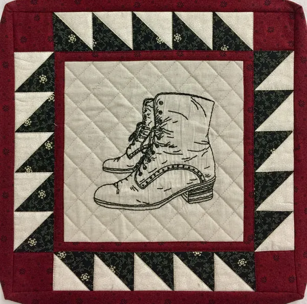 Anna's Boots Wall Hanging HCH-046e - Downloadable Pattern