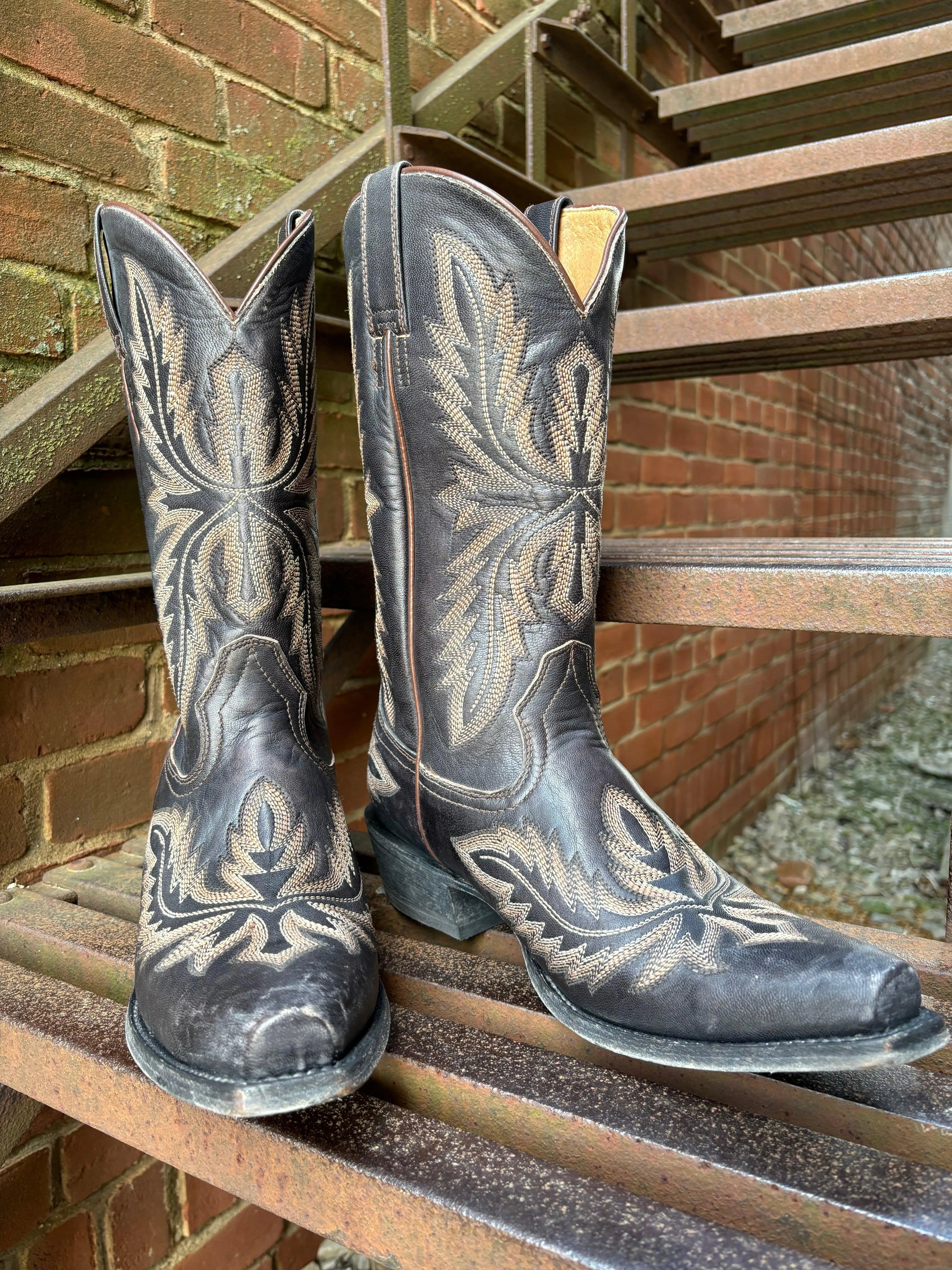 Ariat Men's Old West Black Ryman X Toe Cowboy Boots 10051046