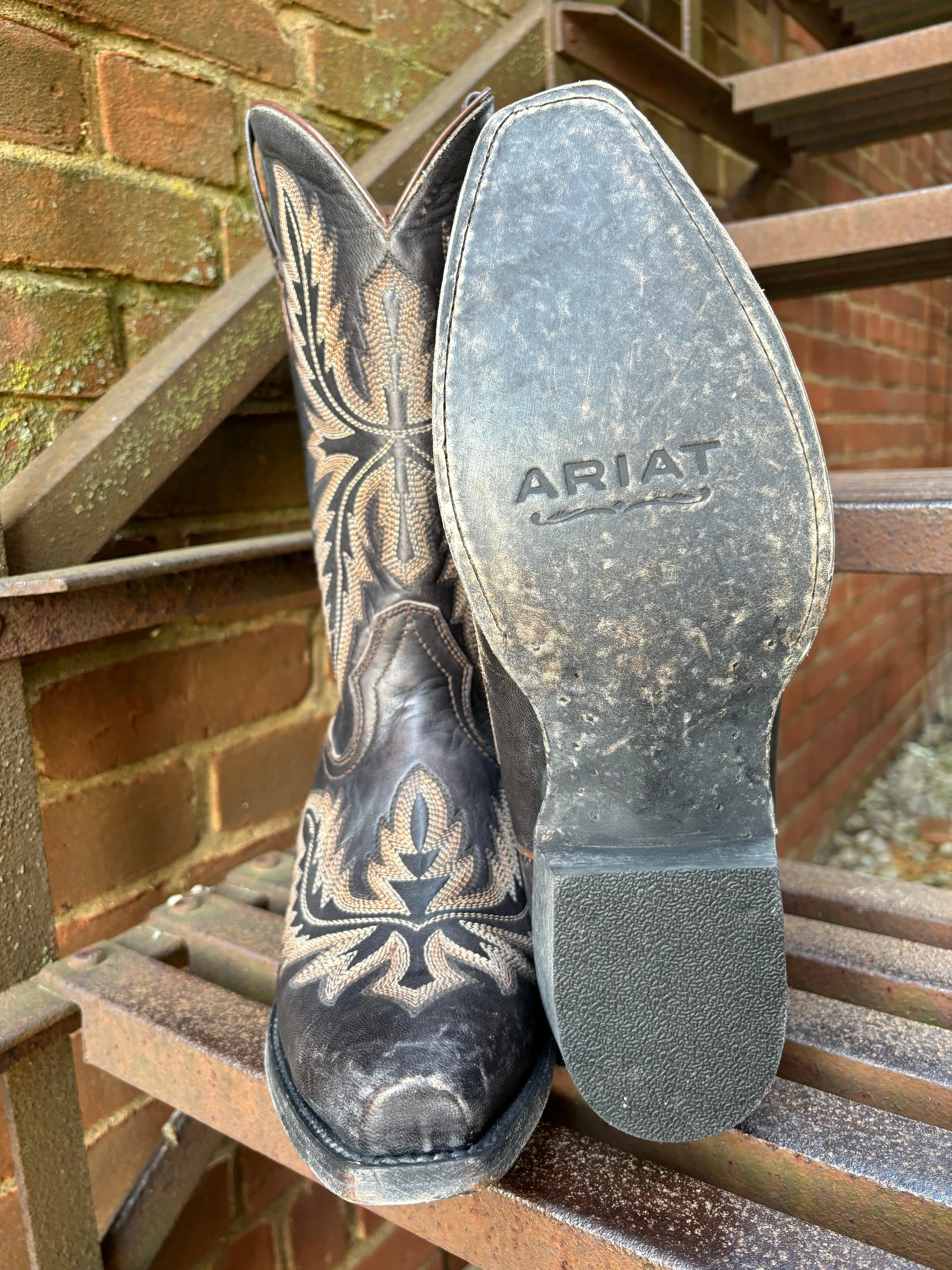 Ariat Men's Old West Black Ryman X Toe Cowboy Boots 10051046