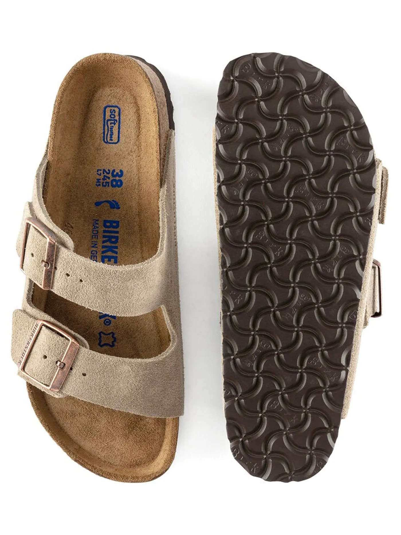 Arizona Soft Footbed Suede N Taupe Sandals