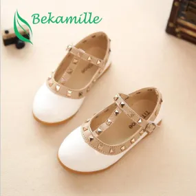 Bekamille 2019 New Girls Sandals Kids Leather Shoes