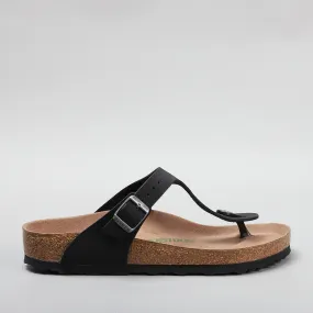 BIRKENSTOCK GIZEH 1020380 BFBC EARTHY VEGAN BLACK