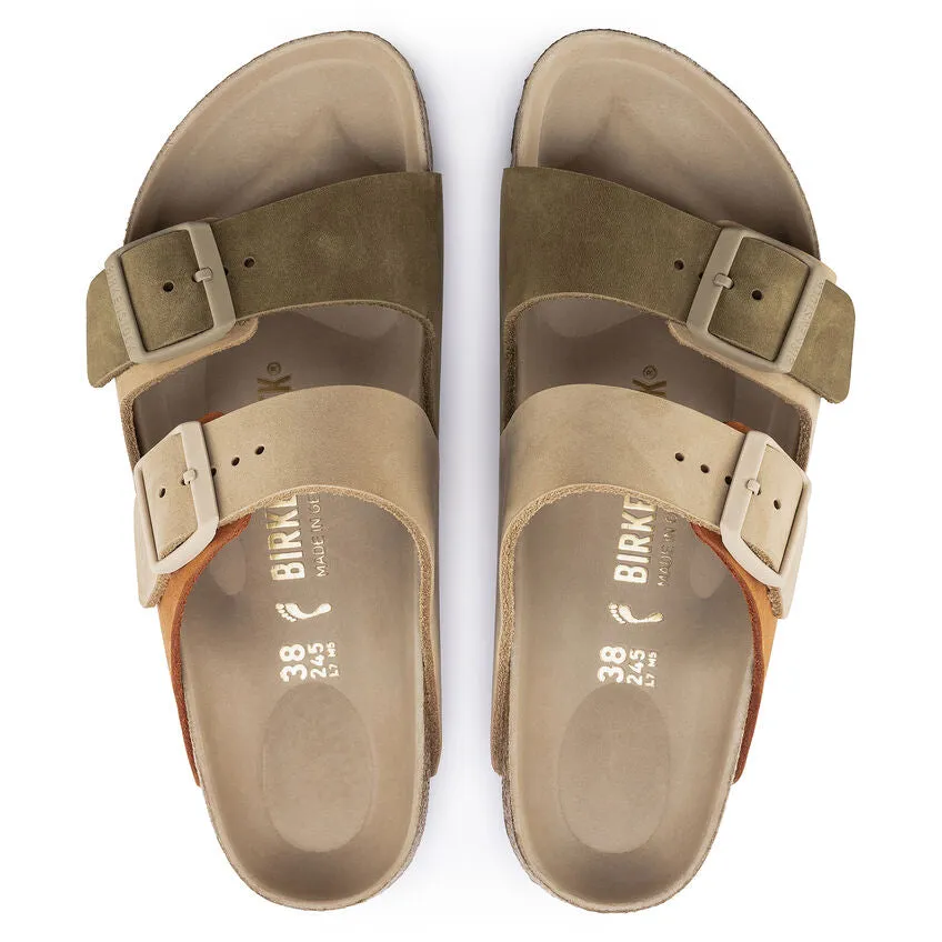 Birkenstock Narrow Arizona Split in Sandcastle/khaki