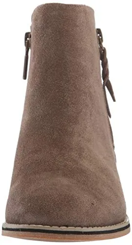 Blondo LIAM Dark Taupe Rounded Toe Stacked Heeled Waterproof Fashion Ankle Boots