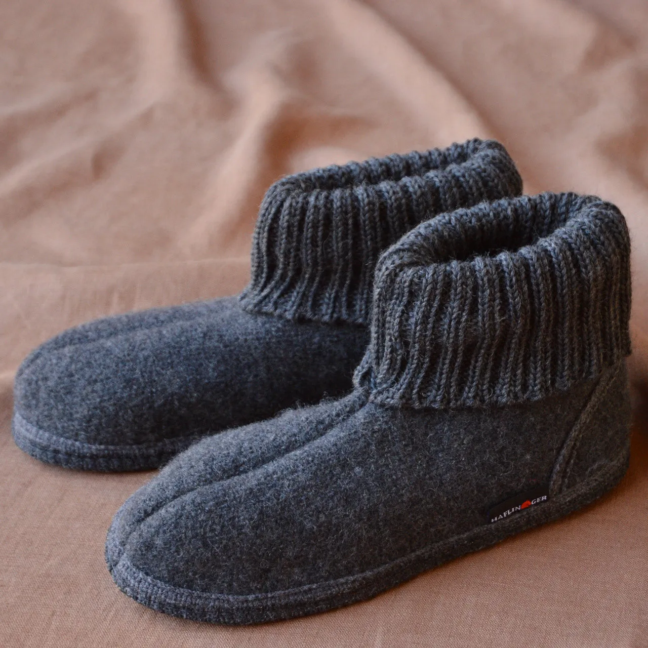 Boiled Wool Slipper Boots - Karl - Anthracite (Adults 36-46) *Returning 2025