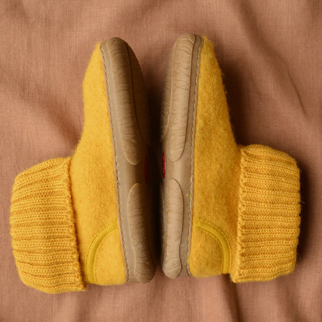 Boiled Wool Slipper Boots - Toni - Sonne (Kids 23-35)