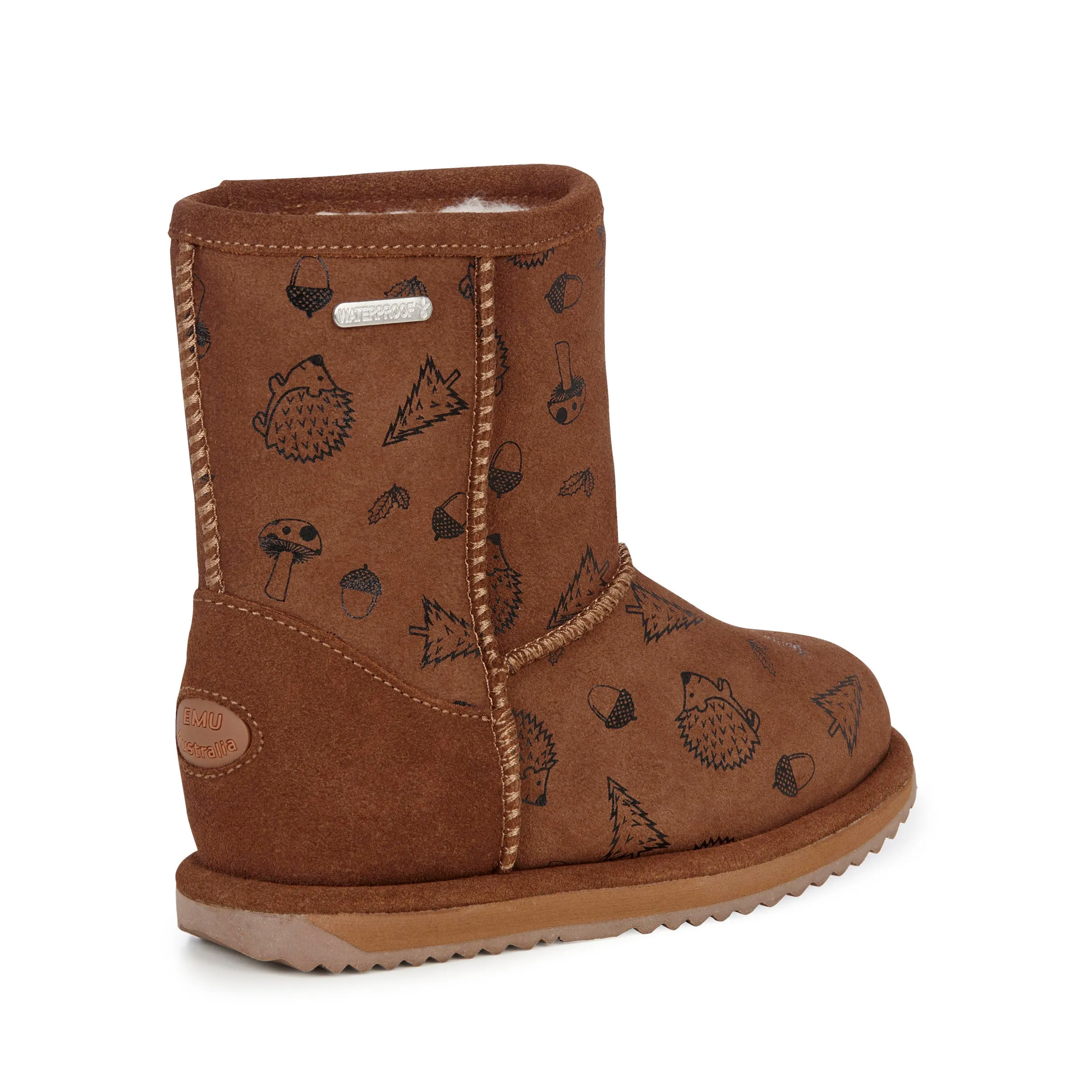 Brumbly Woodland Kid's Sherpa Boot - Oak