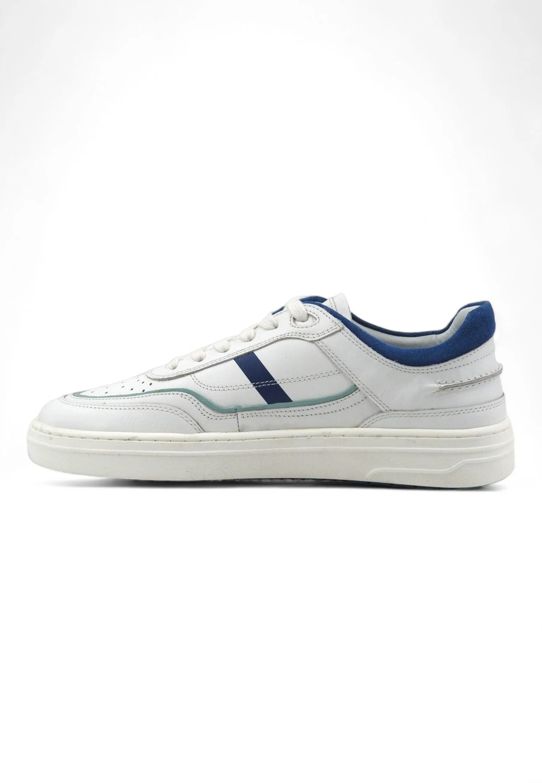 CAFENOIR Sneaker Basket Ox Uomo Bianco Celeste PV1002