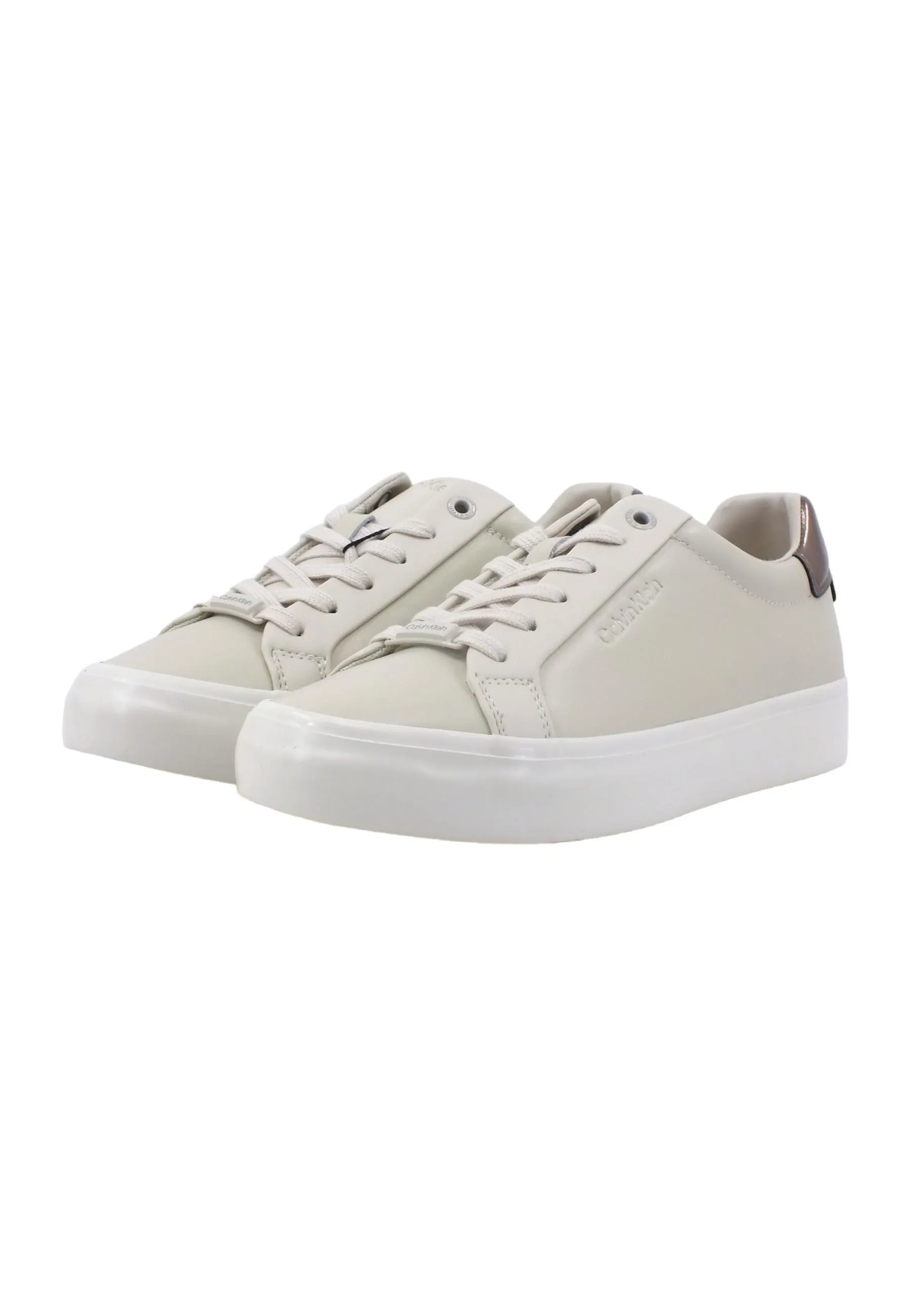 CALVIN KLEIN Vulc Lace Up Met Sneaker Donna Dark Ecru HW0HW01884