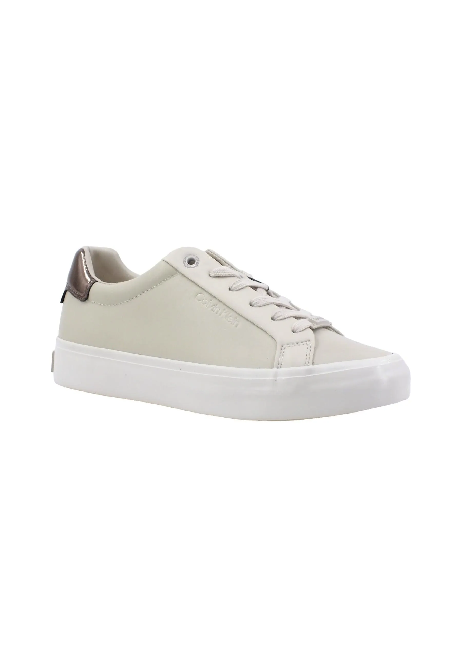 CALVIN KLEIN Vulc Lace Up Met Sneaker Donna Dark Ecru HW0HW01884