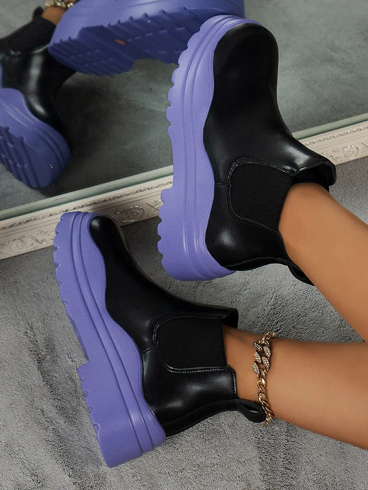 Chunky Soled Flatform Boots