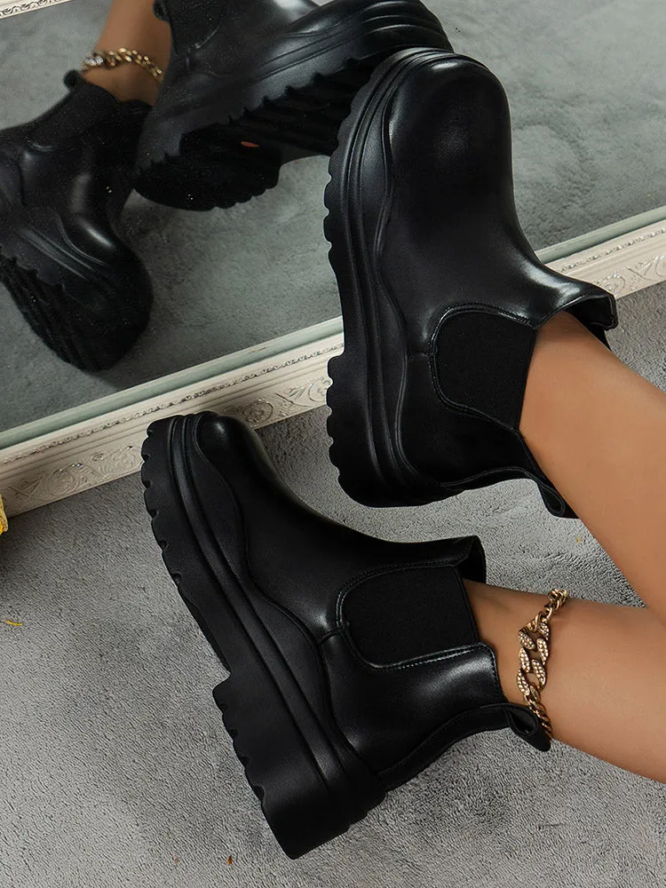 Chunky Soled Flatform Boots