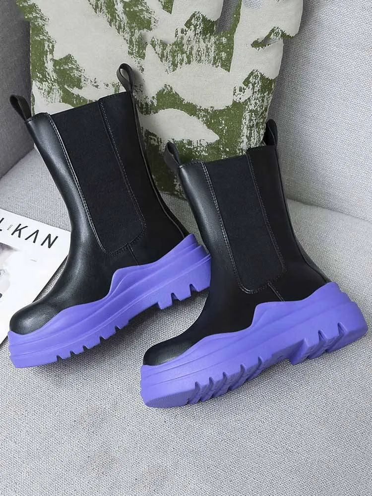 Chunky Soled Flatform Boots