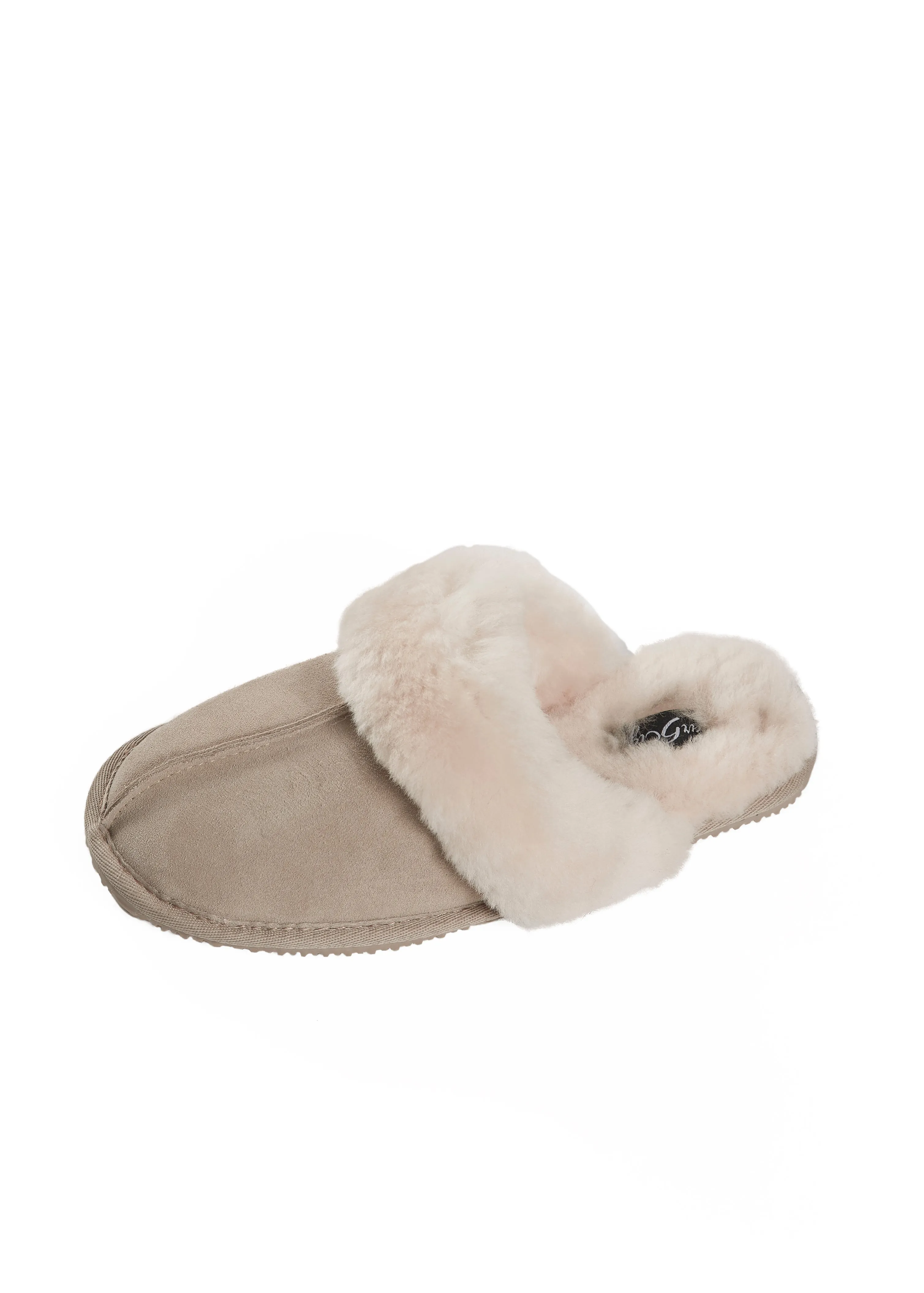 Classic Beige Luxury Sheepskin Slippers