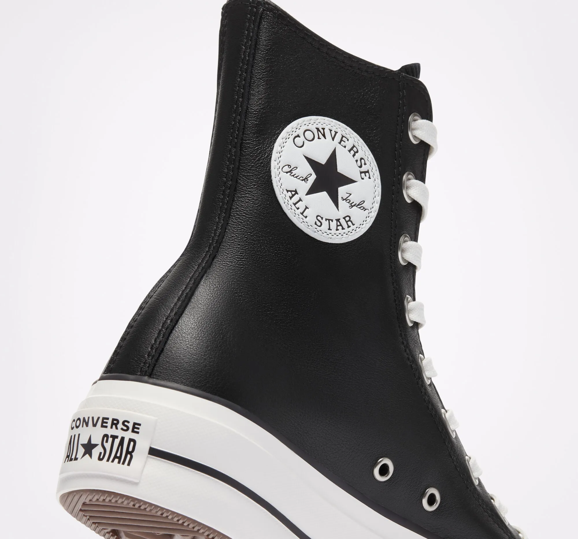 CONVERSE CHUCK PLATEAU EXTRA HIGH LIFT BLACK LEATHER