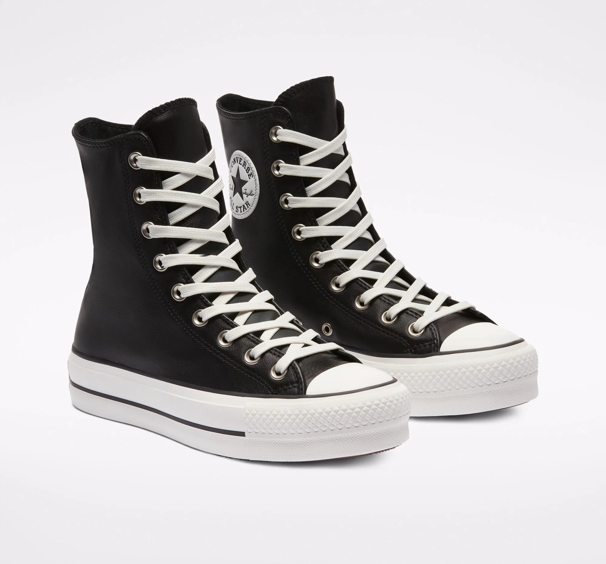 CONVERSE CHUCK PLATEAU EXTRA HIGH LIFT BLACK LEATHER