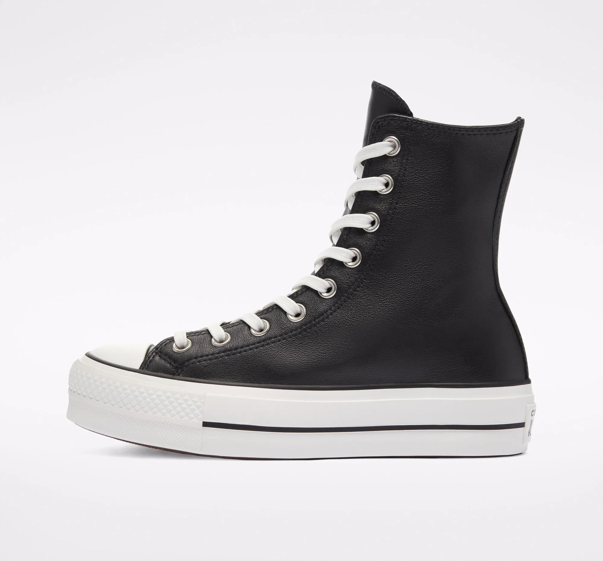 CONVERSE CHUCK PLATEAU EXTRA HIGH LIFT BLACK LEATHER