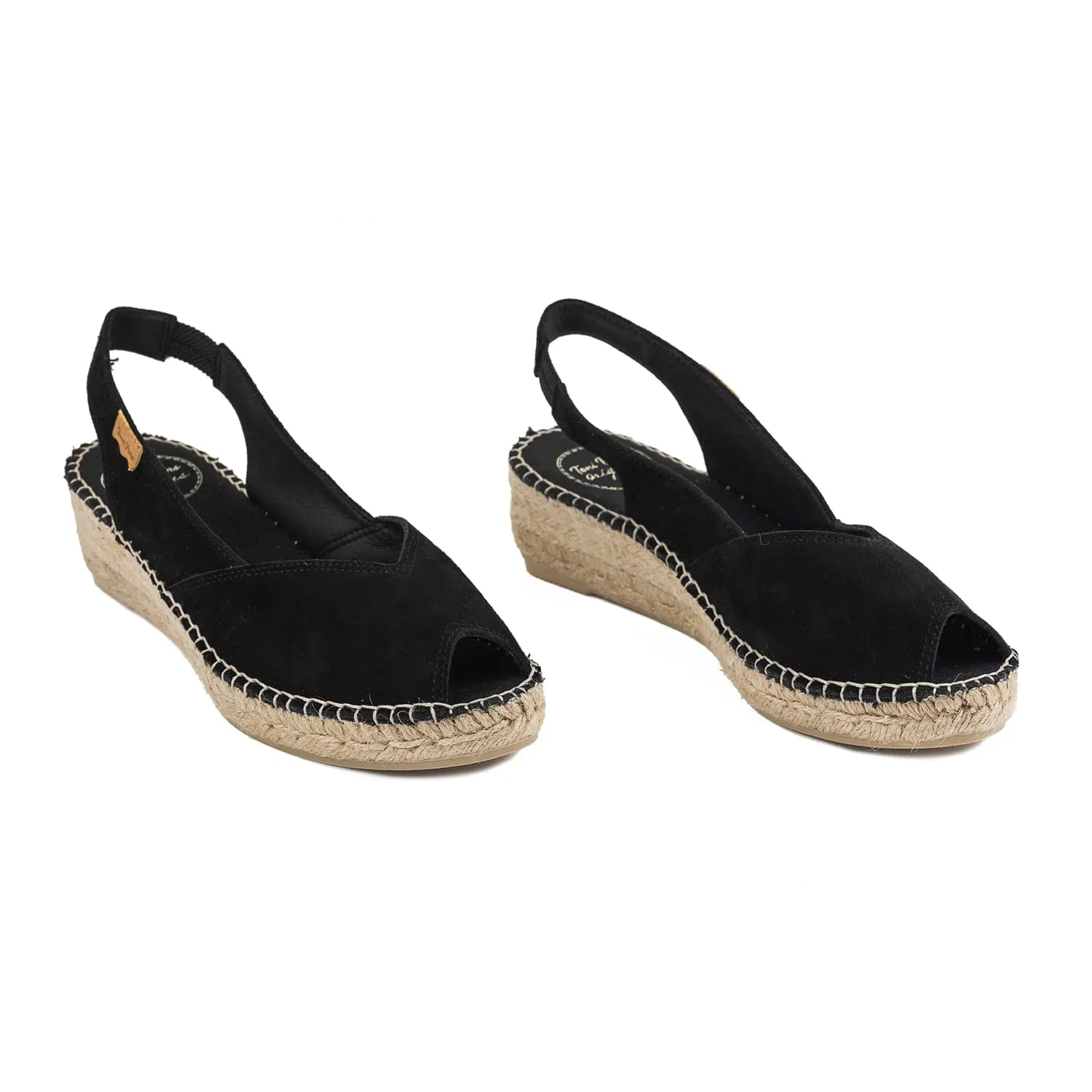 Cushioned Suede Leather Wedge Espadrille for Women - Bernia-A