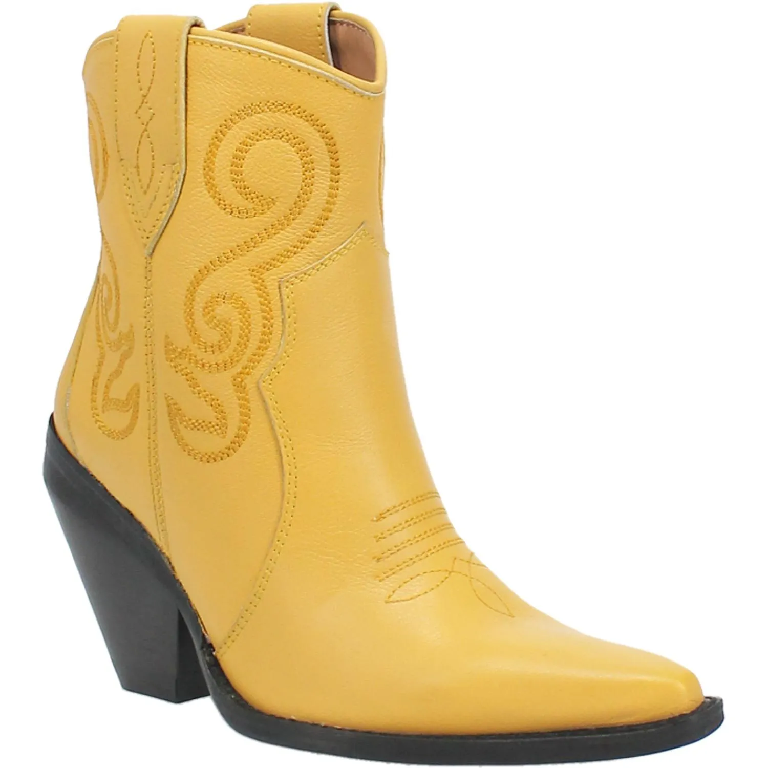 *DISCONTINUED* Dingo | Pretty N Prissy Leather Bootie in Yellow - Last Chance Size 9