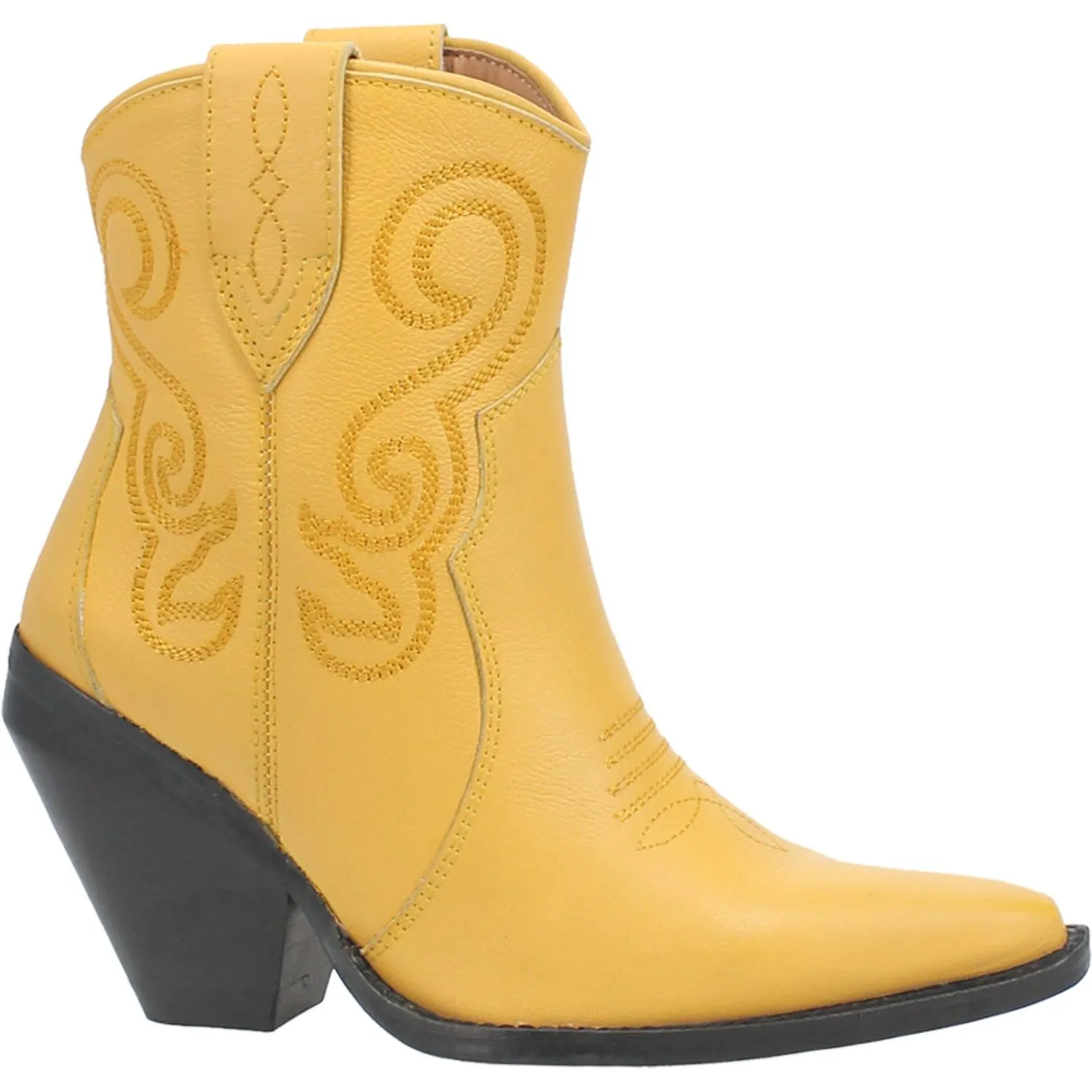 *DISCONTINUED* Dingo | Pretty N Prissy Leather Bootie in Yellow - Last Chance Size 9