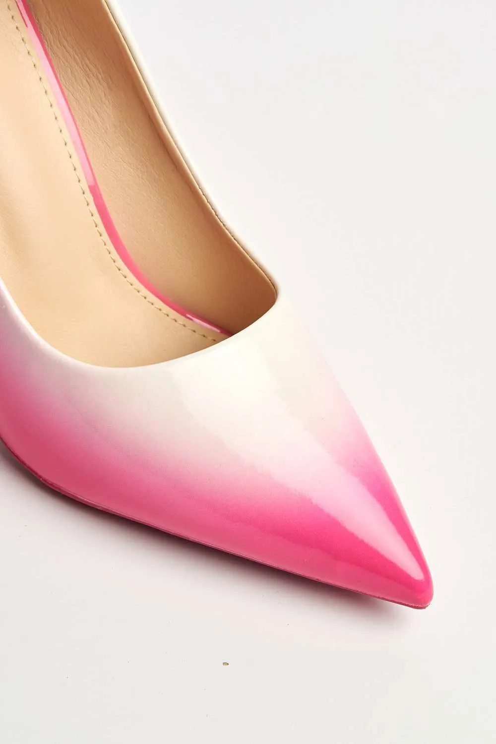 Dua Two Tone Pointed Toe Court Shoes in Pink