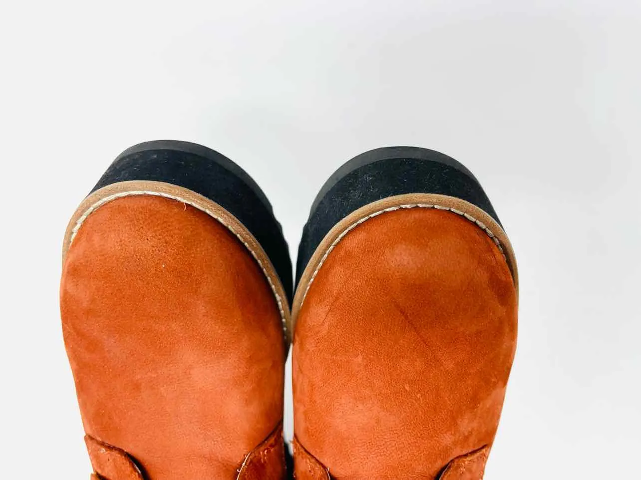 Eileen Fisher Size 7 Rust Wedge Suede Shoes Loafers