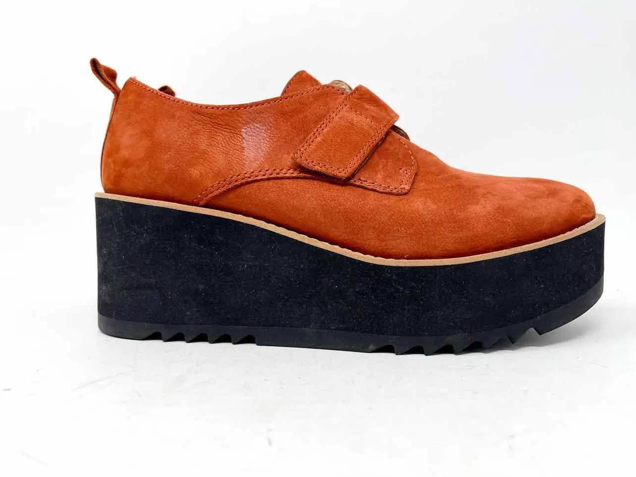 Eileen Fisher Size 7 Rust Wedge Suede Shoes Loafers