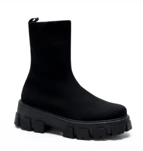 Fabric Sock Boot - Black