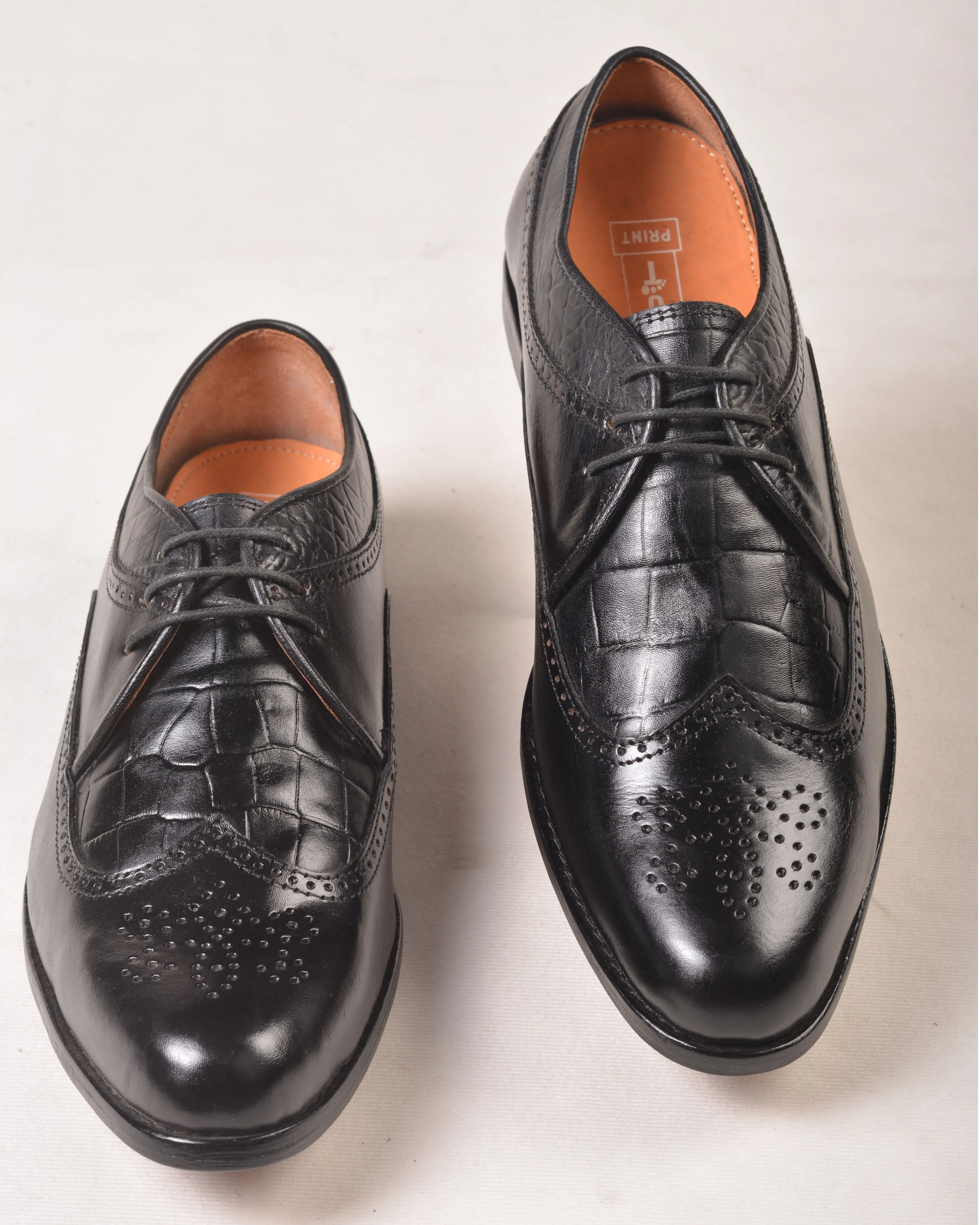 Footprint EMBOSSED OXFORD SHOES Black