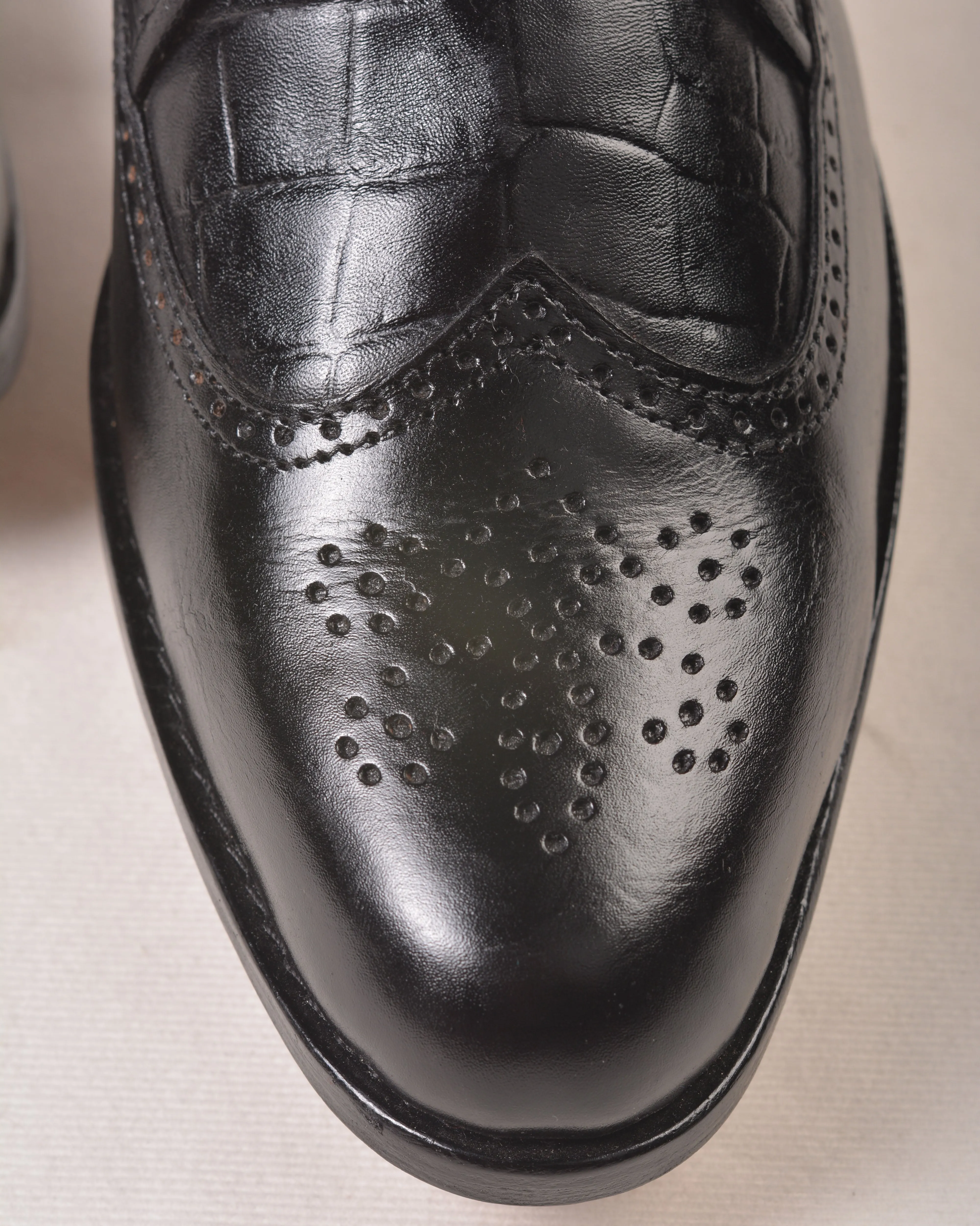 Footprint EMBOSSED OXFORD SHOES Black