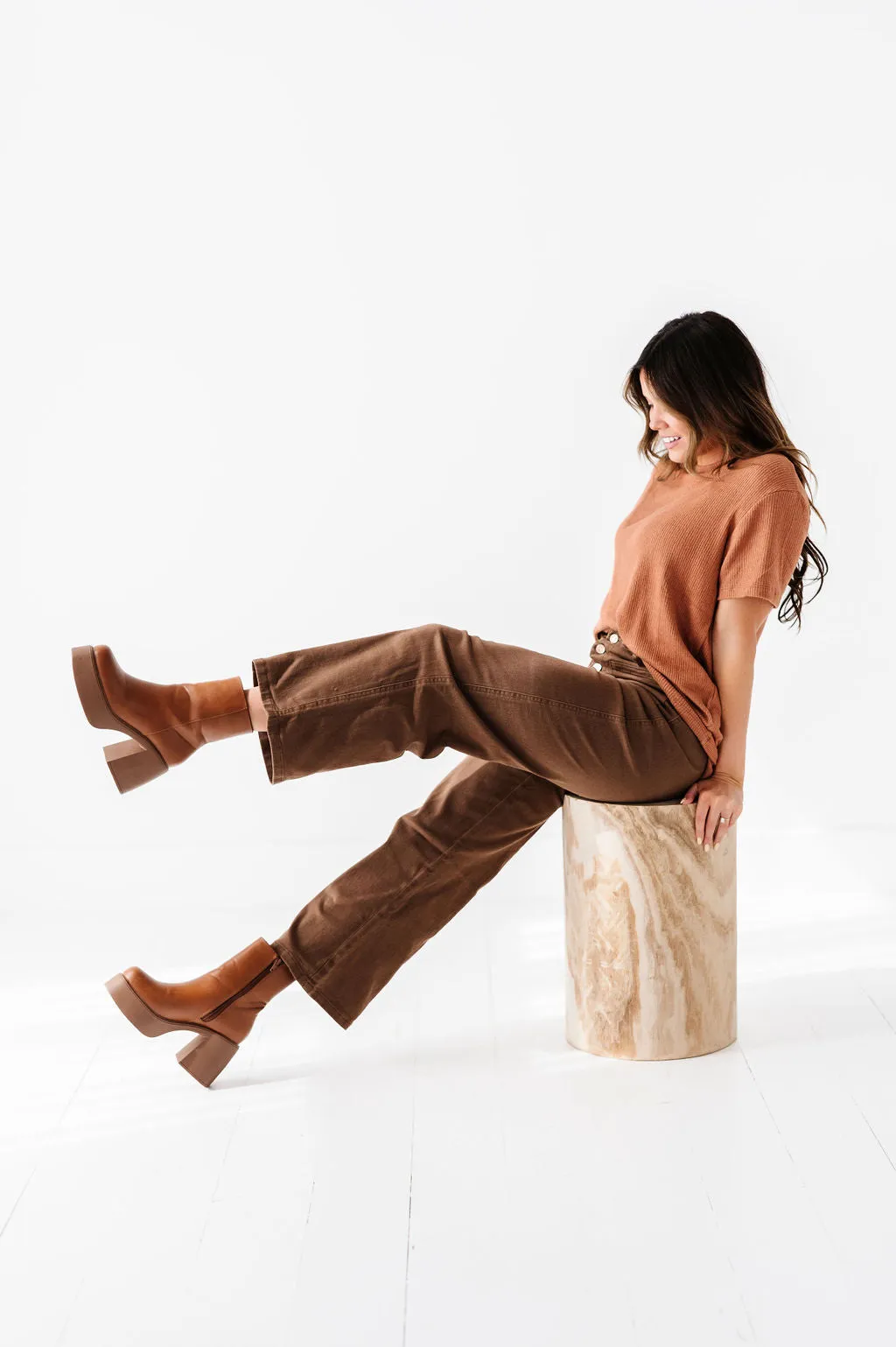 Groovy Babe Boot in Cognac