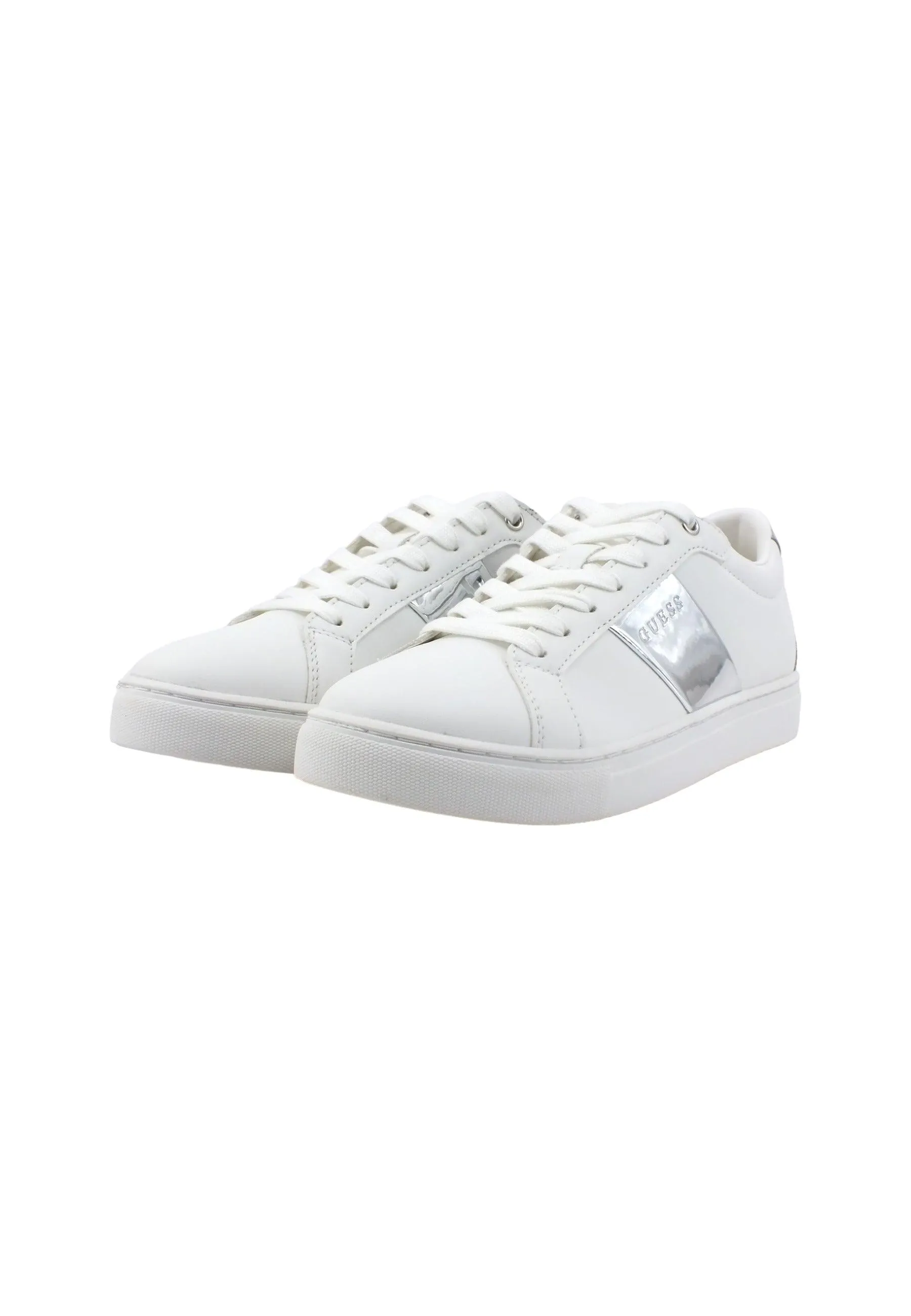 GUESS Sneaker Donna White Silver FL7TODELE12