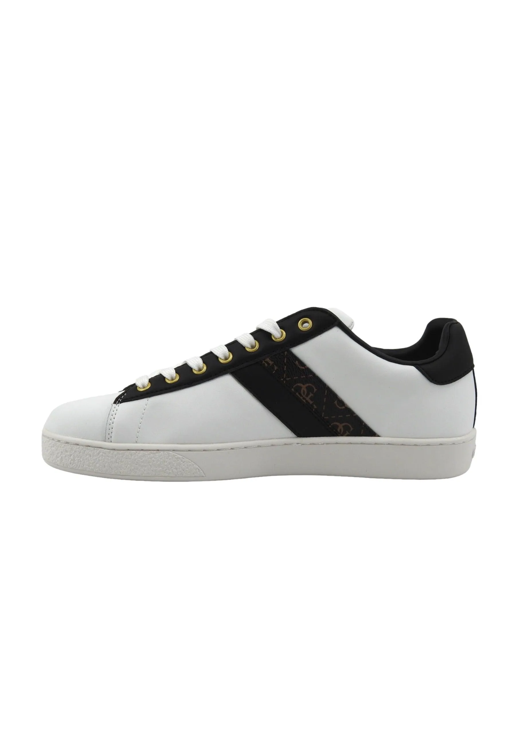 GUESS Sneaker Uomo White Brown Ochre FMPNOILEA12