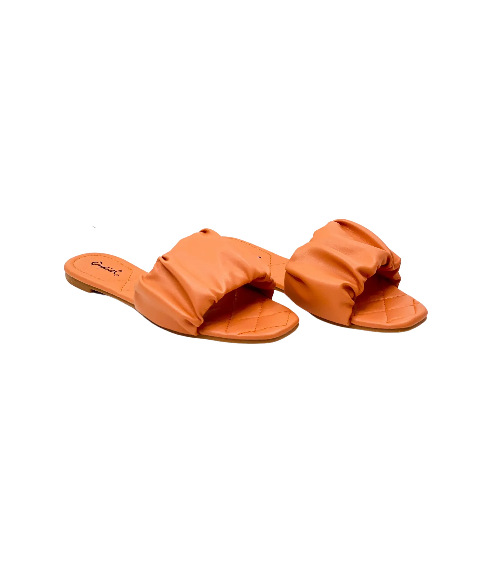 Hazy Rouched Sandal in Ash Coral