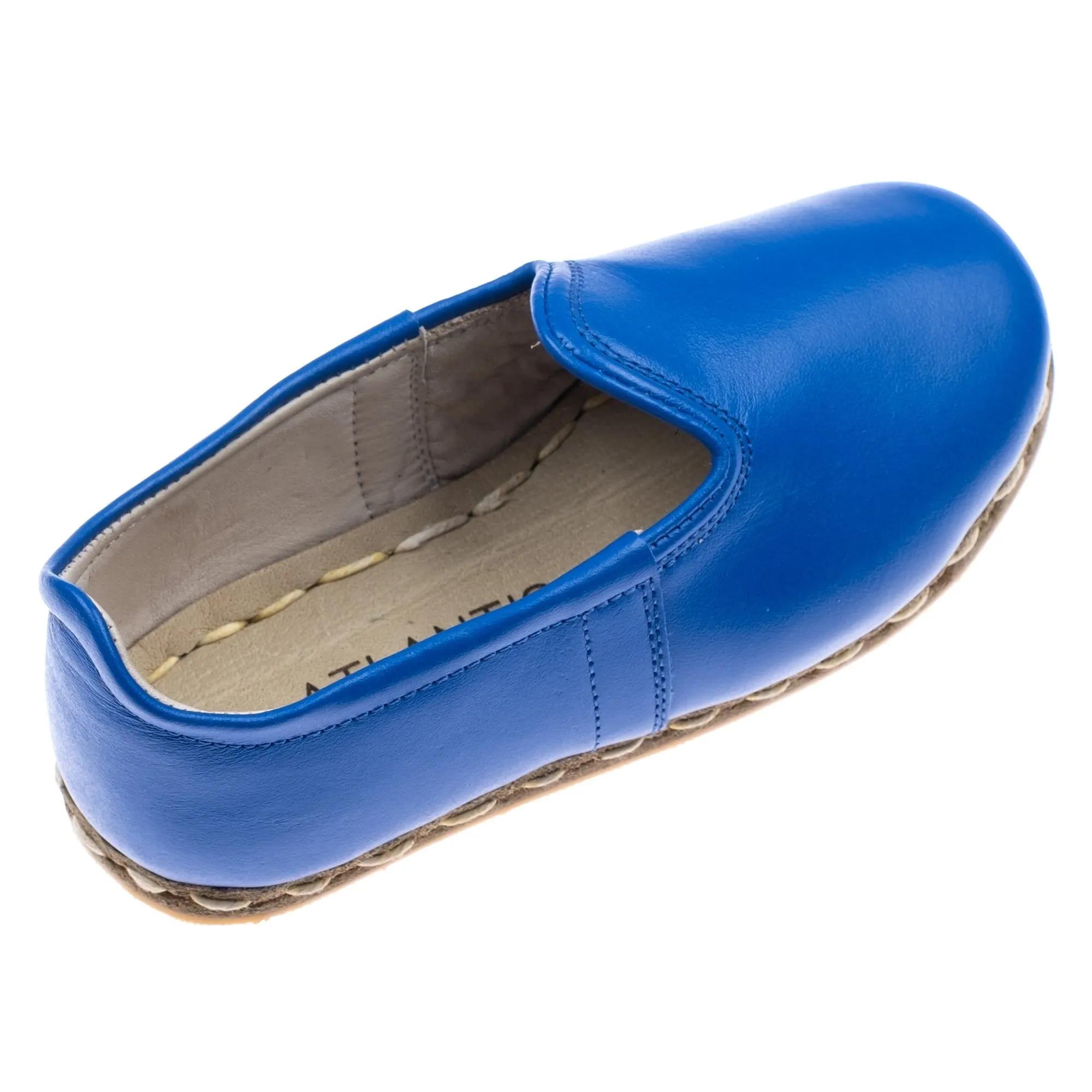 Kids Blue Leather Shoes