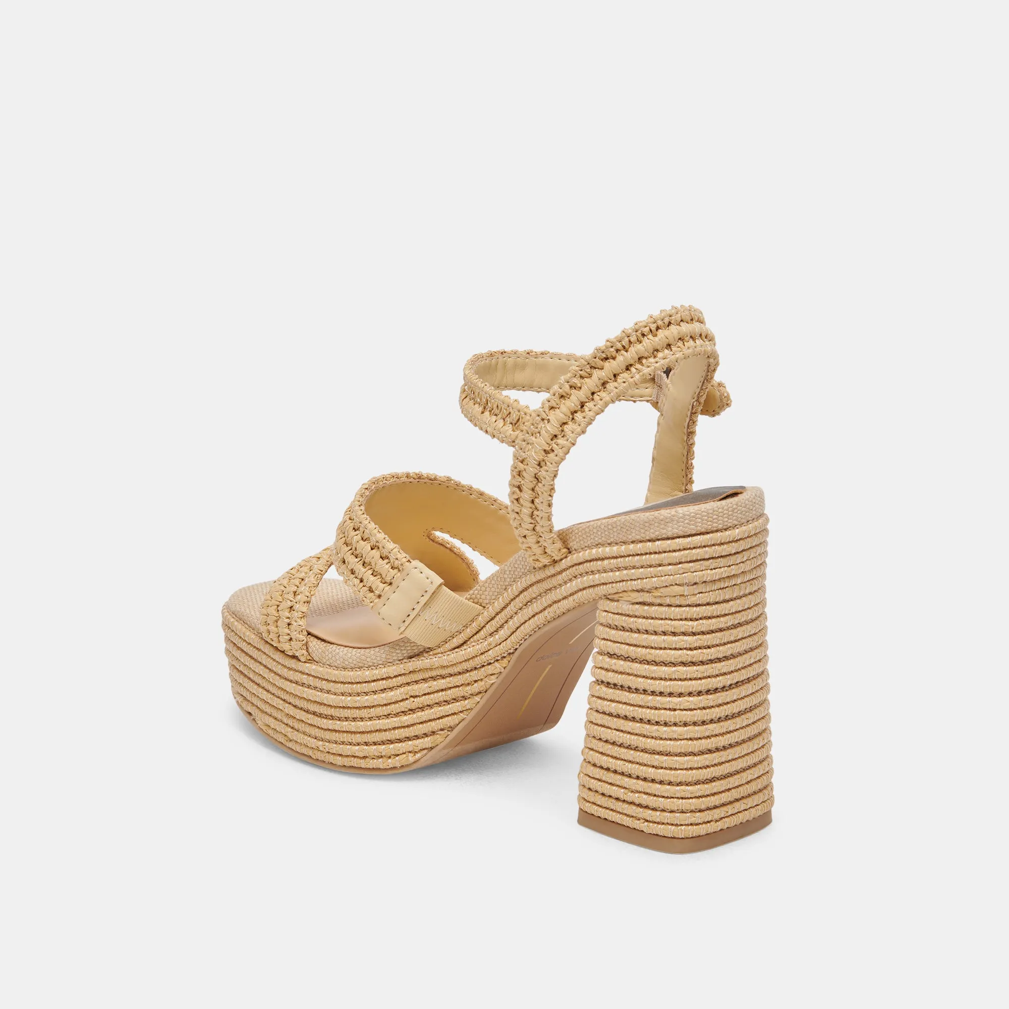 LACYE HEELS NATURAL WOVEN