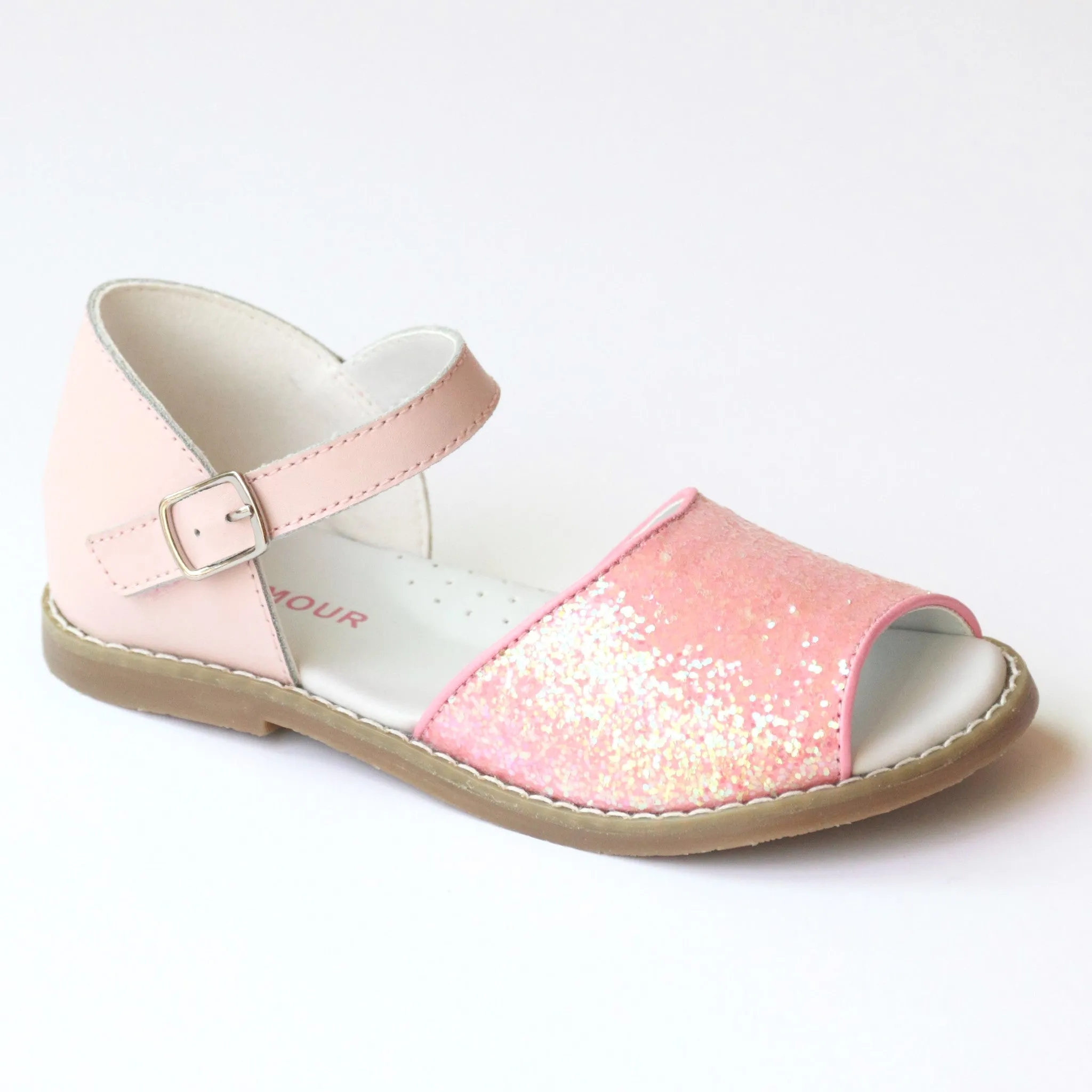 L'Amour Girls Glitter Open Toe Sandal