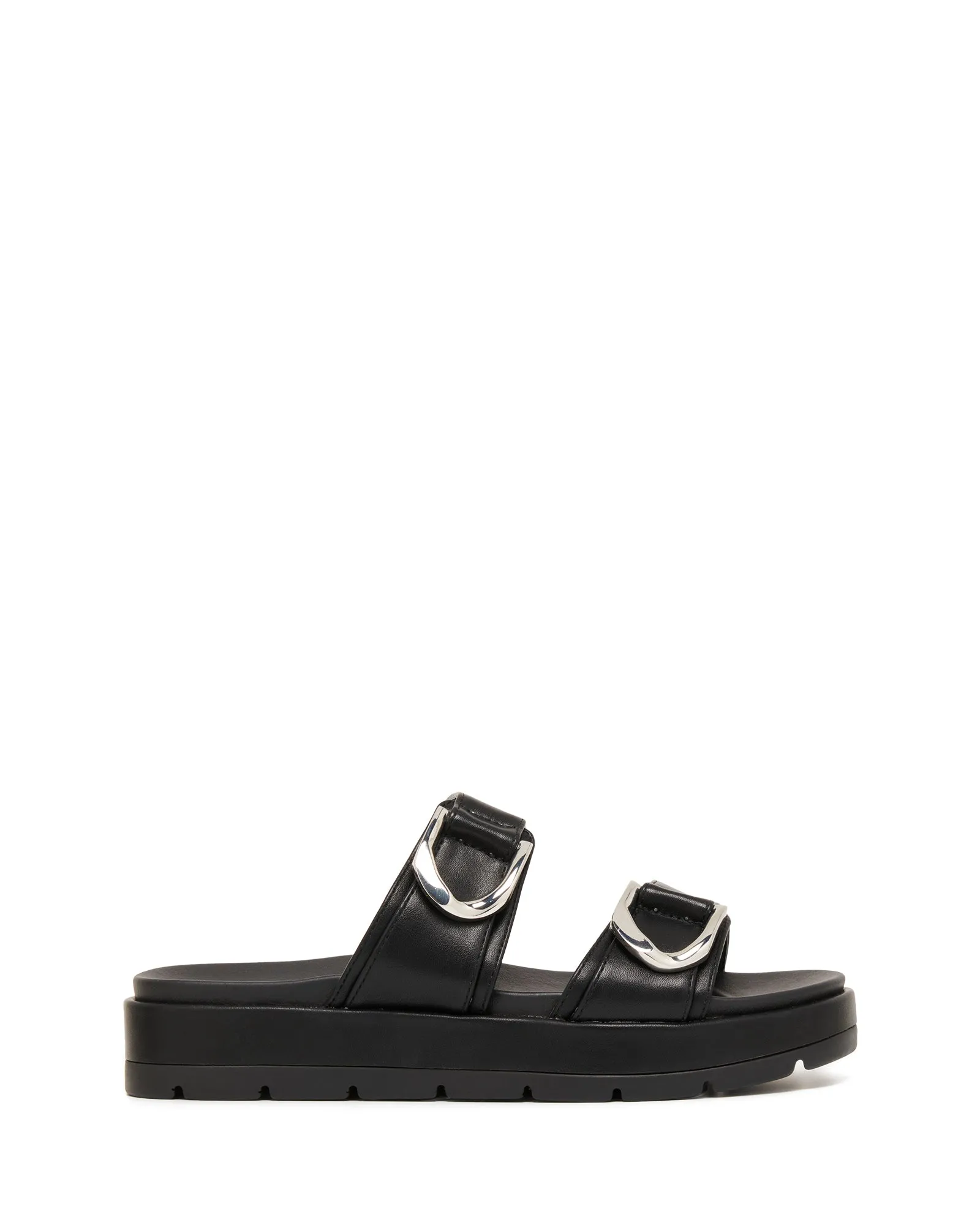 Link Flatform Sandal Black Smooth